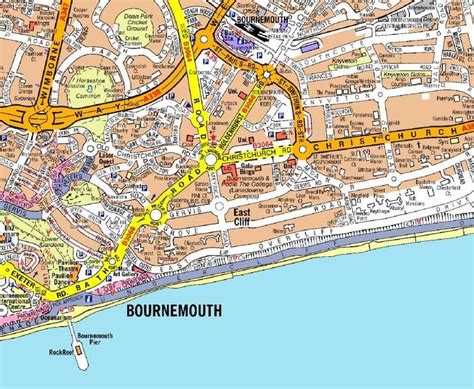 bournemouth city centre   street wall map