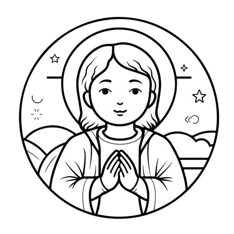 Premium Vector Page Line Drawing Yesus Day