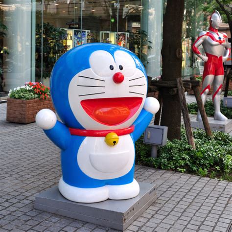 Fiberglass Doraemon Sculpture - onlyartsculpture.com