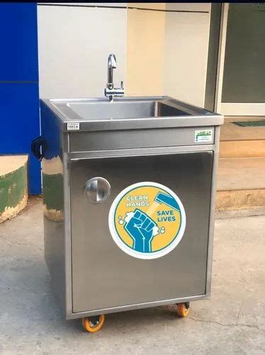 silver ss portable hand wash station    navi mumbai id
