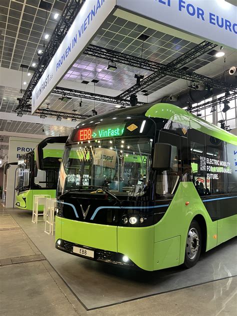 VinFast launches EB 8 and EB 12 e-buses at Busworld as Europe becomes