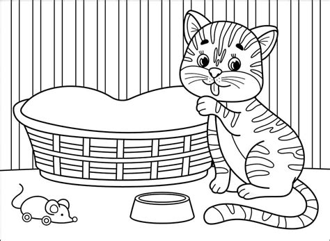Fofo Gato Para Colorir - 7