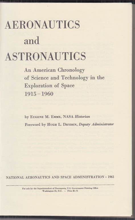 NASA Aeronautics & Astronautics American Space Exploration Chronology ...