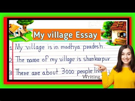 10 Lines On My Village In English My Village 10 Lines Essay Writing In