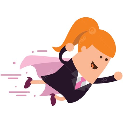 Flying Super Business Woman Flying Super Business Woman Png And