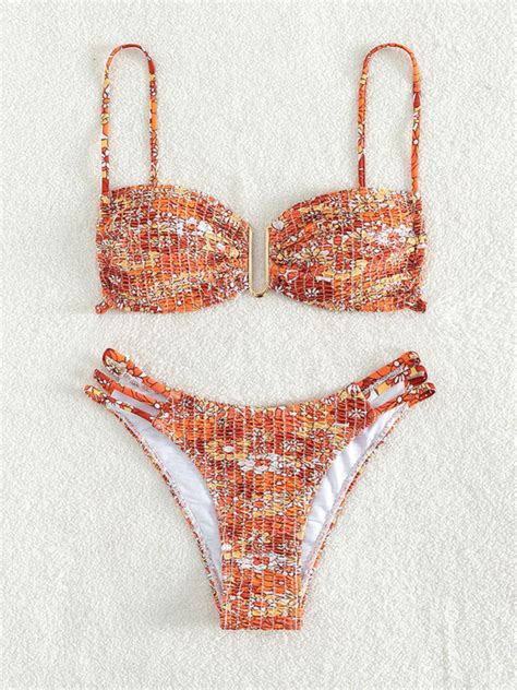 Fashion Printed Swimsuit Sexy Triangle Two Piece Swimsuit Bikini MANDI