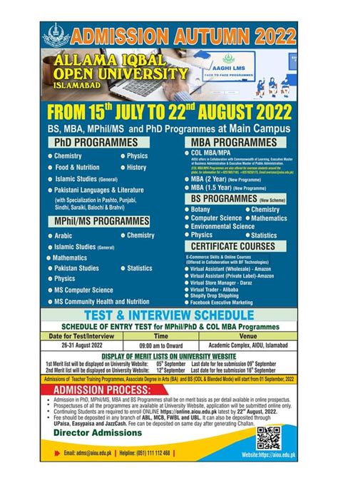 Aiou Ba Admission Form - Admission Forms 2023