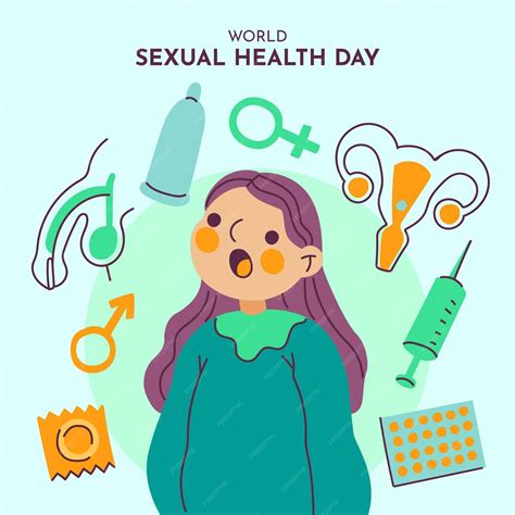 Free Vector World Sexual Health Day Background With Woman And Elements