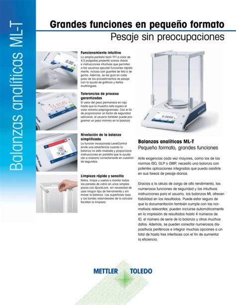 Balanzas Anal Ticas Ml T