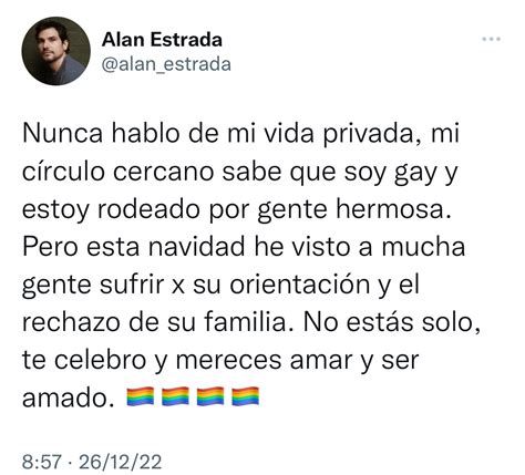 Alan Estrada confesó que es gay y apoyó a quienes han sido rechazados por su orientación No