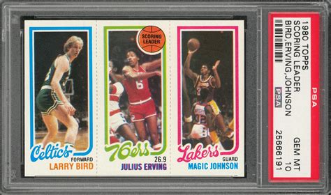 Lot Detail - 1980-81 Topps #6 Larry Bird/Magic Johnson Rookie Card ...