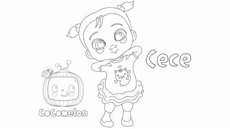 How To Draw Cece From Cocomelon Step By Step Drawing Tutorial Youtube