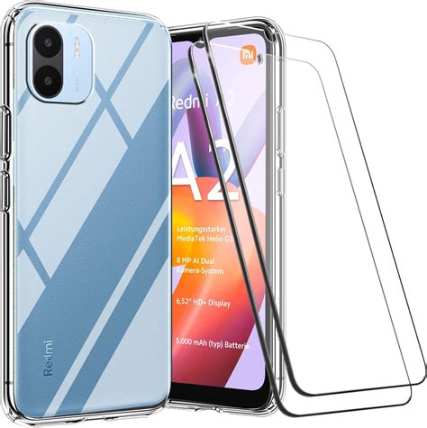 ivoler Klar Hülle für Xiaomi Redmi A2 / Redmi A1 mit 3 Stück Panzer ...