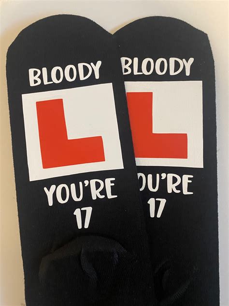 Personalised 17th Birthday Driving Socks T Bloody L Etsy