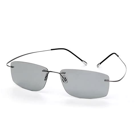 Vazrobe 8g Rimless Titanium Sunglasses Polarized Men Women Tinted Sun