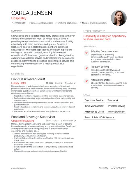 3 Hospitality Resume Examples And How To Guide For 2024