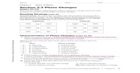 Understanding Phase Changes In Matter