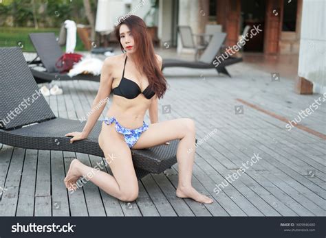 Beautiful Sexy Woman Bikini Dress Posing Stock Photo 1609846480 Shutterstock