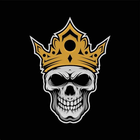 Premium Vector Head Skull King Mascot Illustration