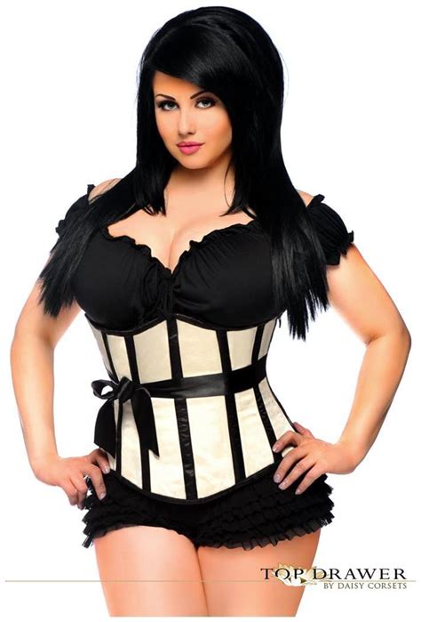 Top Drawer Ivory Steel Boned Underbust Corset SpicyLegs