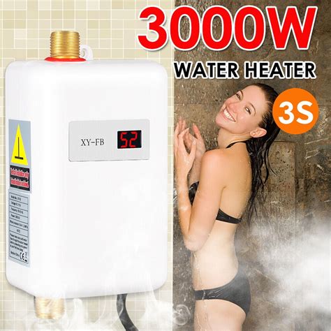 GPEH W Instant Hot Water Heater Electric Tankless On Demand For Bathroom House Shower
