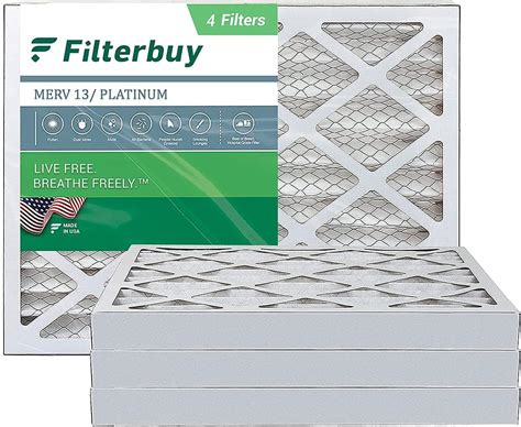 Filterbuy X X Air Filter Merv Pleated Hvac Ac Furnace Filters