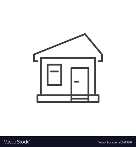 House concept minimal icon in thin line Royalty Free Vector