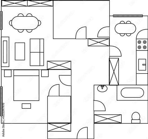floor plan   large  luxurious residence drawing   house stock