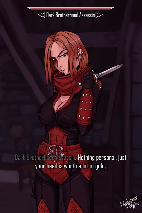 SkyrimGirls II Dark Brotherhood Assassin By Mephiscrypie Hentai Foundry