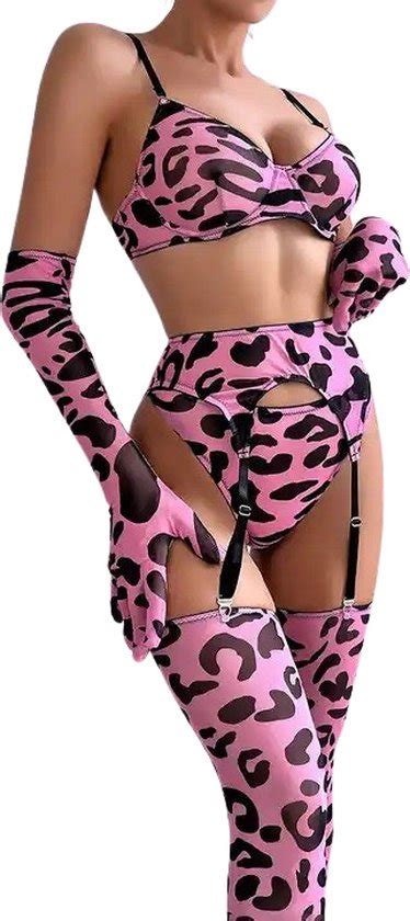 Sexy Leopard Lingerie Set Luipaard M Bol