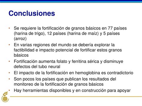 PPT Avances en la fortificación de harina de trigo a nivel global