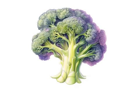 cute broccoli color splash graphic  poster boutique creative fabrica
