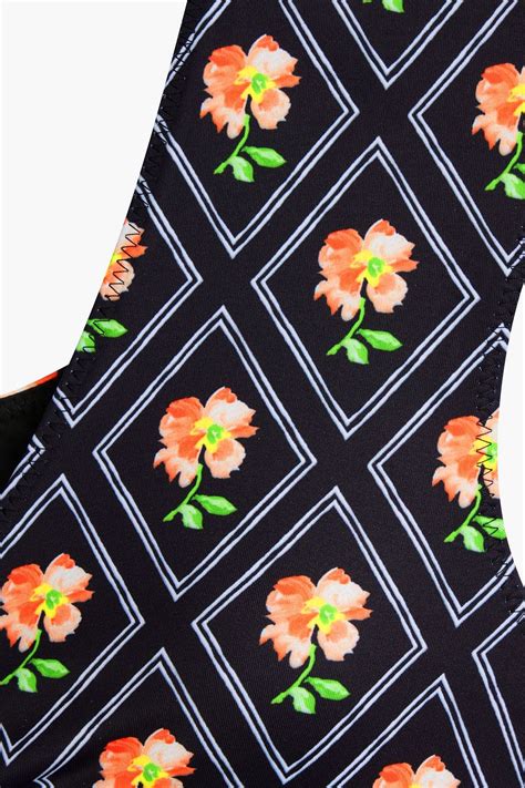 Caroline Constas Printed Bikini Top The Outnet