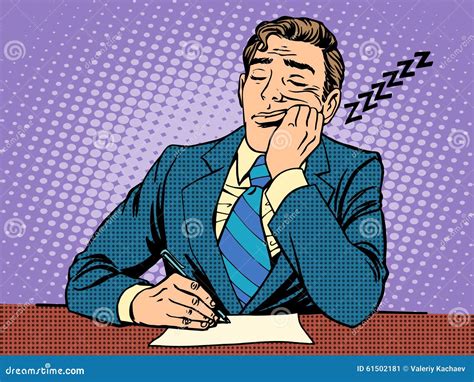 Boring Man Cartoon Vector Illustration 56380858