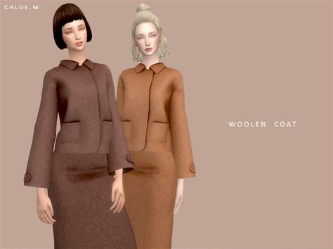 Chloem Woolen Coat The Sims Catalog