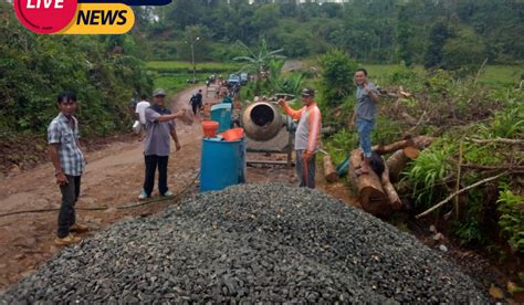 Tanjakan Tangkas Akhirnya Diperbaiki Secara Swadaya Masyarakat Dan