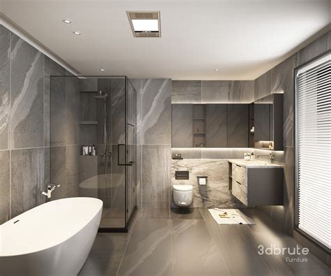 Modern Bathroom 3d Model Buy Download 3dbrute