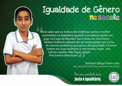 Igualdade de Gênero na Escola Cartazes