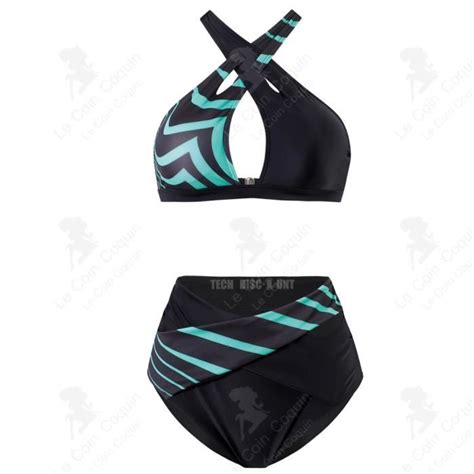 LCC Maillot de bain bikini sexy fendu réuni pour montrer un nylon fin de natation avec