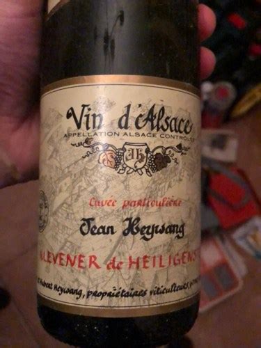 Domaine Heywang Jean Et Hubert Heywang Klevener De Heiligenstein