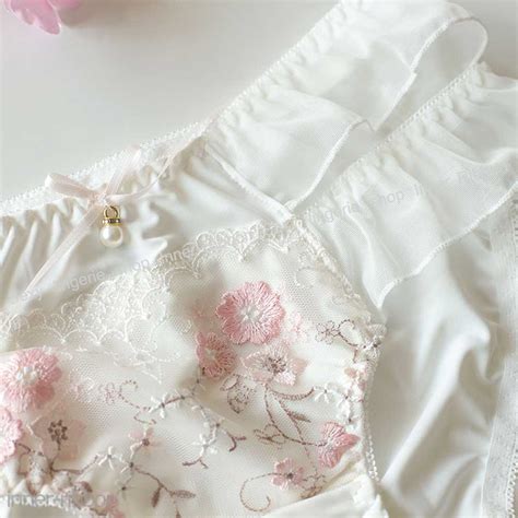 楽天市場下着 ショーツ ランジェリー スタンダード フルバック 段フリル脇ひも 刺繍 レース リボン 可愛い キュート ラブリー 通販 lingerie レディース 女性 女子 学生 M