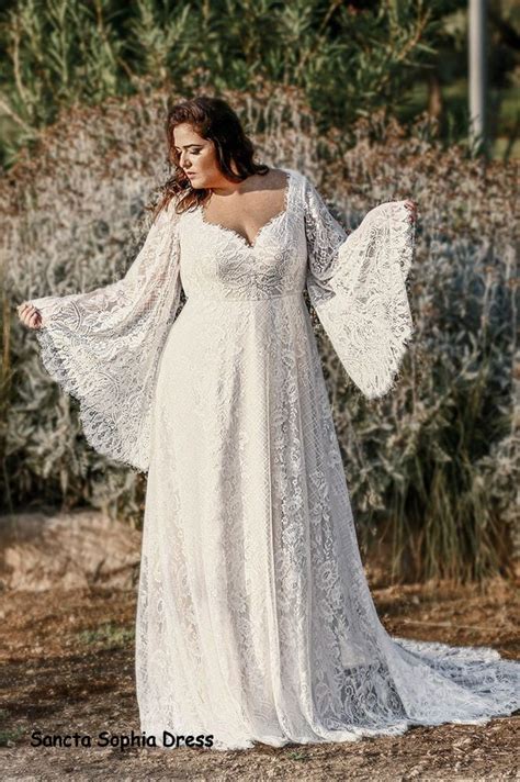 Plus Size Boho Wedding Dress Wedding Dress For Curvy Bride Plus Size