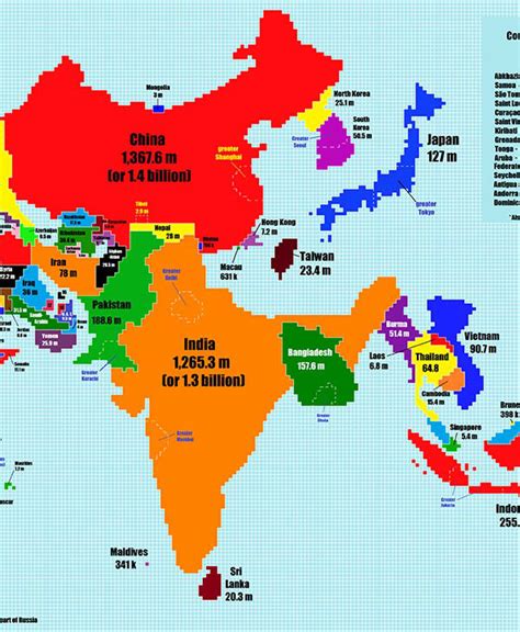 PHOTOS: What the world map looks like if scaled by population - 6abc ...