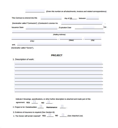 Free 9 Sample Construction Work Order Forms In Pdf