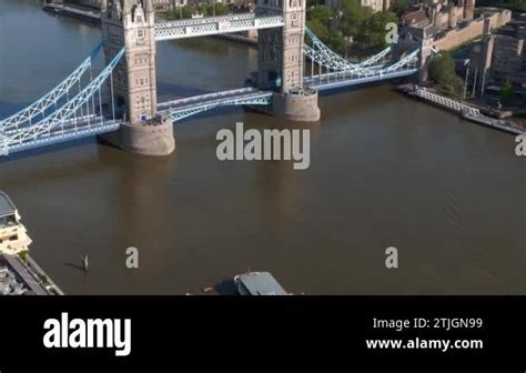 Aerial View Of The Tower Bridge In London One Of Londons Most Famous