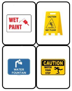 Safety Signs Flashcards by Sarah Mazzulla | TPT