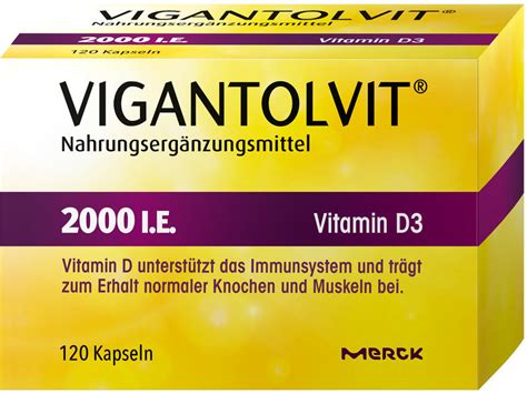 Merck Vigantolvit 2000 I.E. Vitamin D3 Weichkapseln (120 Stk ...