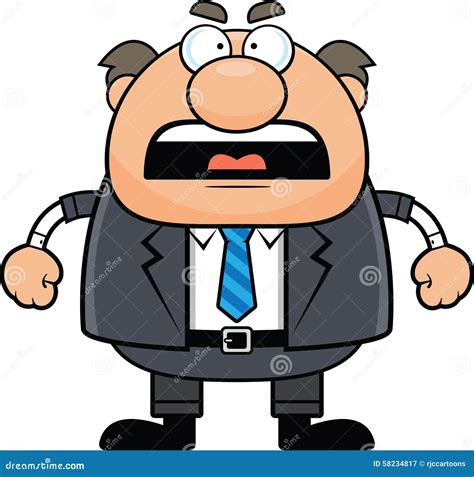 Angry Boss Cartoon Vector Illustration | CartoonDealer.com #28221004