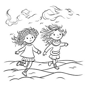 Free Windy Day Coloring Pages Coloring Corner