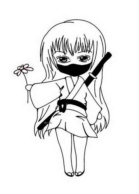 Female Ninja Coloring Coloring Pages